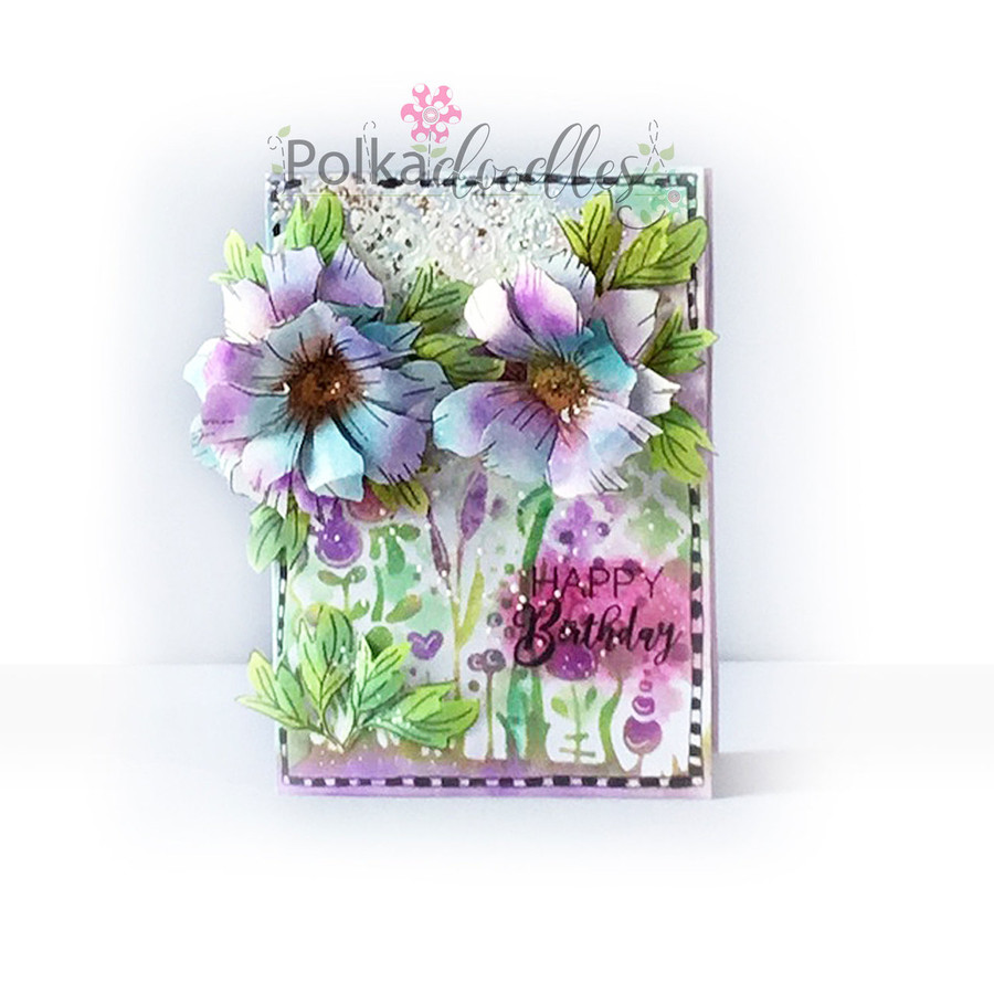 Every wish in the World pretty flowers clear stamp set