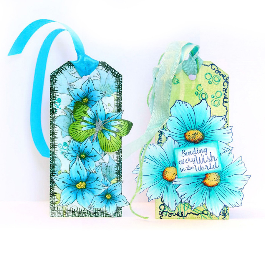 Every wish in the World pretty flowers clear stamp set