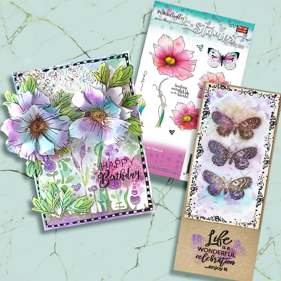 Every wish in the World pretty flowers clear stamp set
