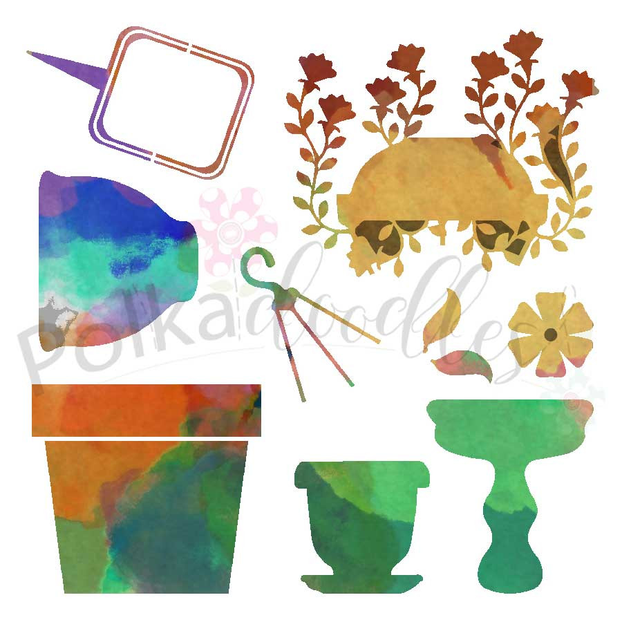 Garden Delights creative craft stencil