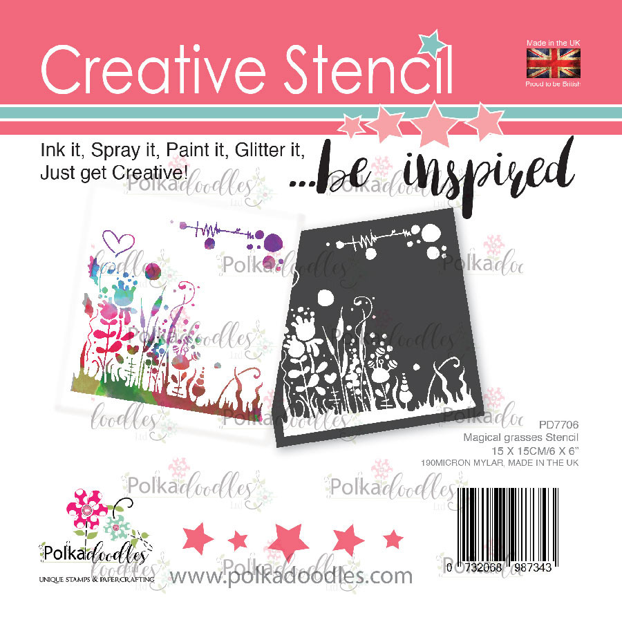 Magical Grasses creative craft stencil