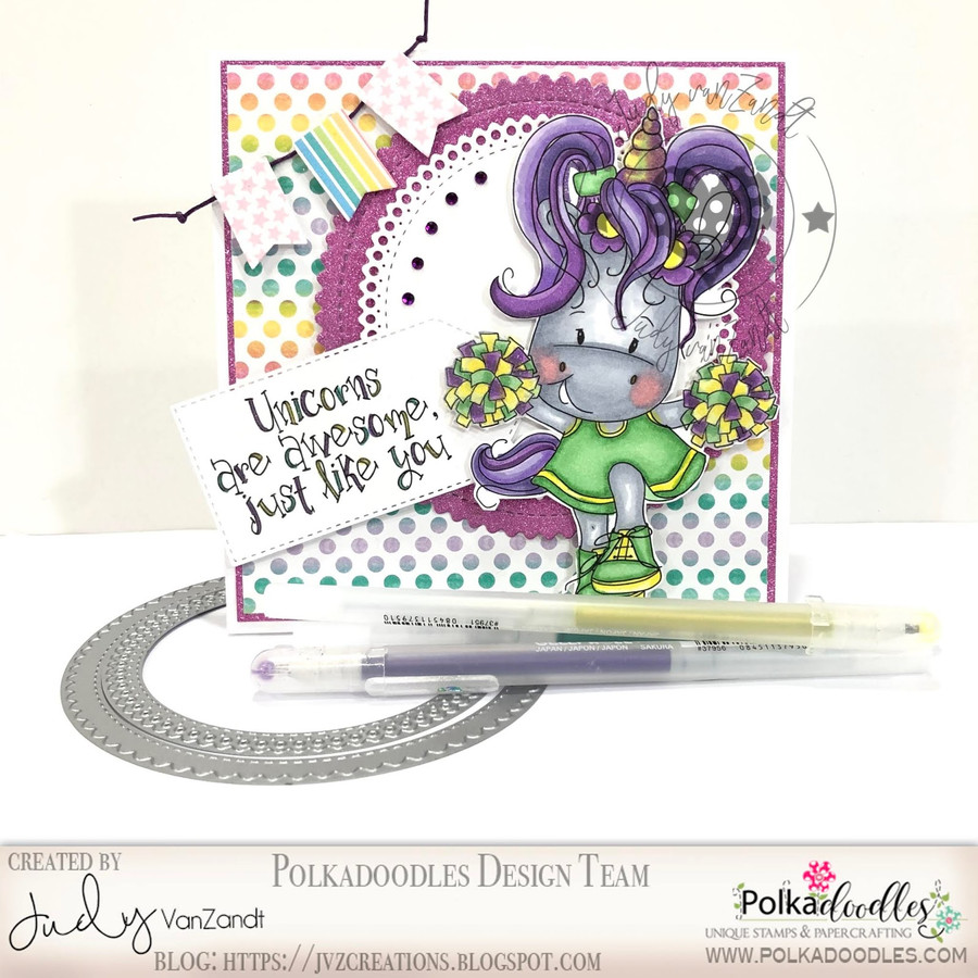 Big Cheer - Sparkle Unicorn digi stamp download