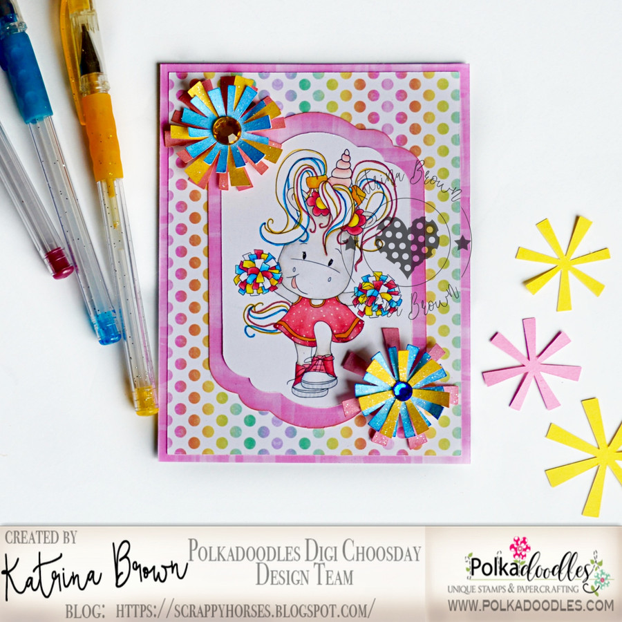 Big Cheer - Sparkle Unicorn digi stamp download