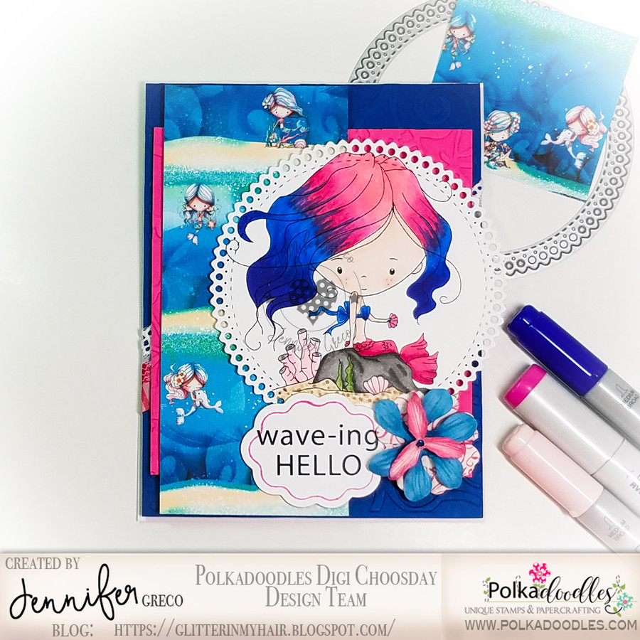 Winnie Mermaid Mermazing (pre-coloured) - Passing Time digital stamp download