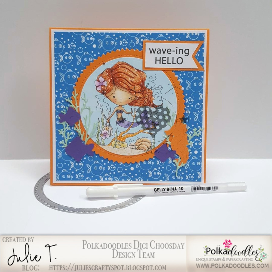 Winnie Mermaid Mermazing - collecting shells digital stamp download