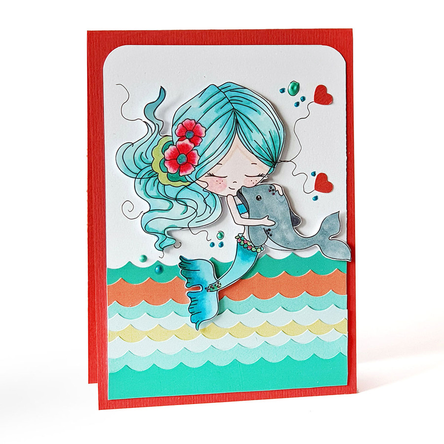 Winnie Mermaid Mermazing (precoloured) - best friends digital stamp download