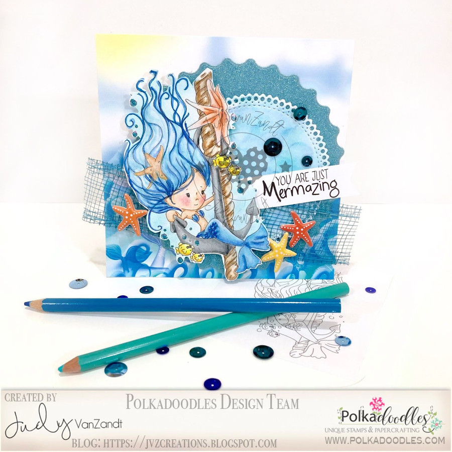 Winnie Mermaid Mermazing - Anchor's Away digital stamp download