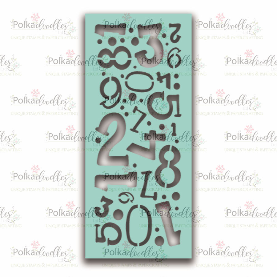Number Collage Stencil