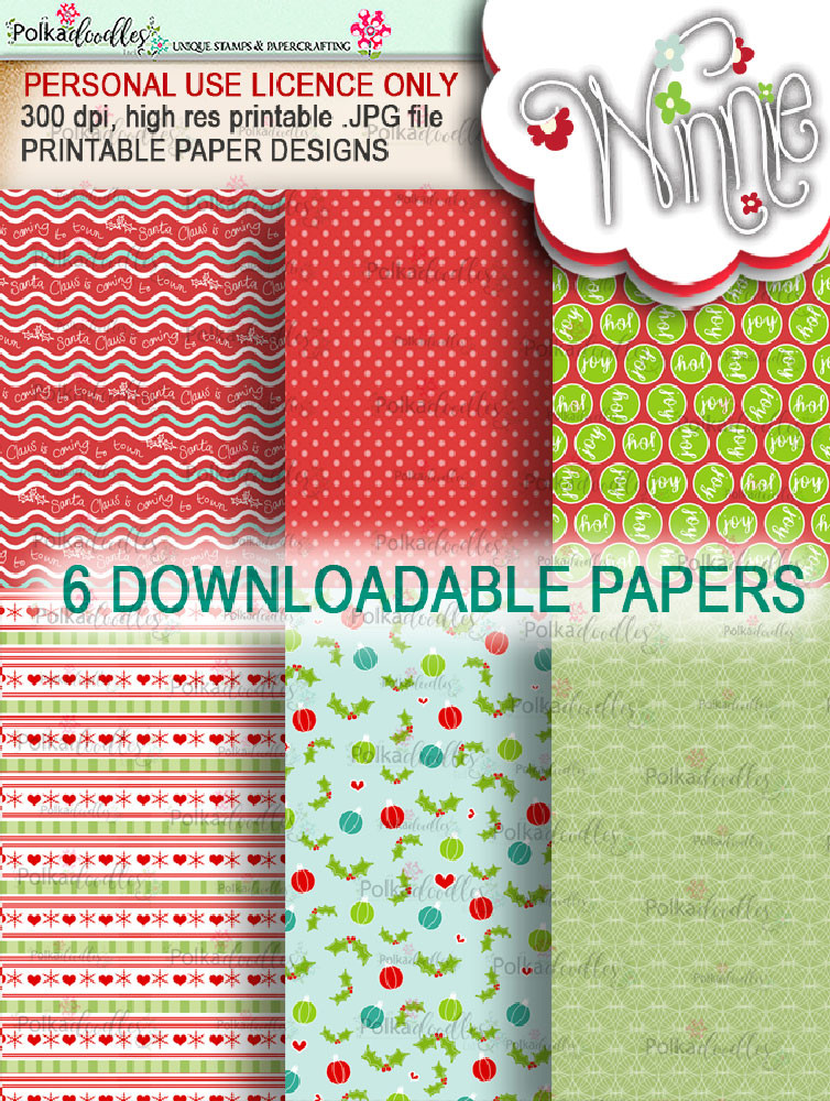 Papers 1 - Winnie Christmas Wishes digi scrap printable download