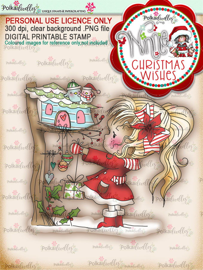 Just For You - Winnie Christmas Wishes digi scrap printable download