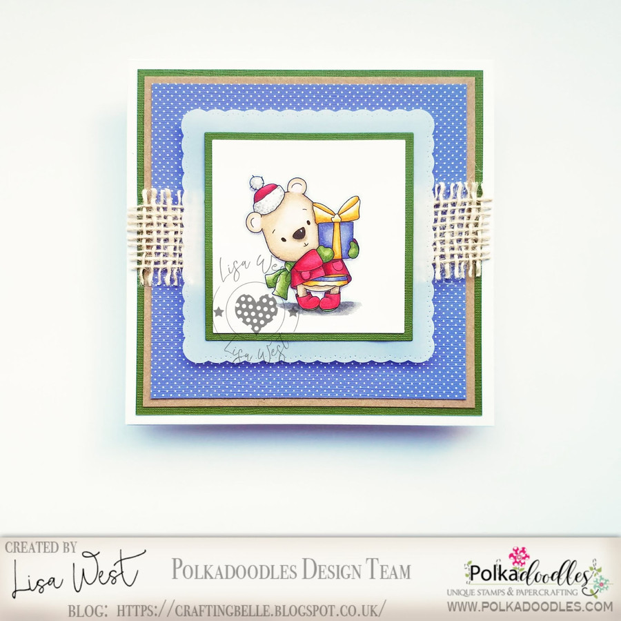 Bella Bear Gift - Coloured - Too Cute digital papercrafting download