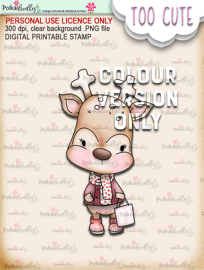 Dazzle Shopping - Coloured - Too Cute digital papercrafting download