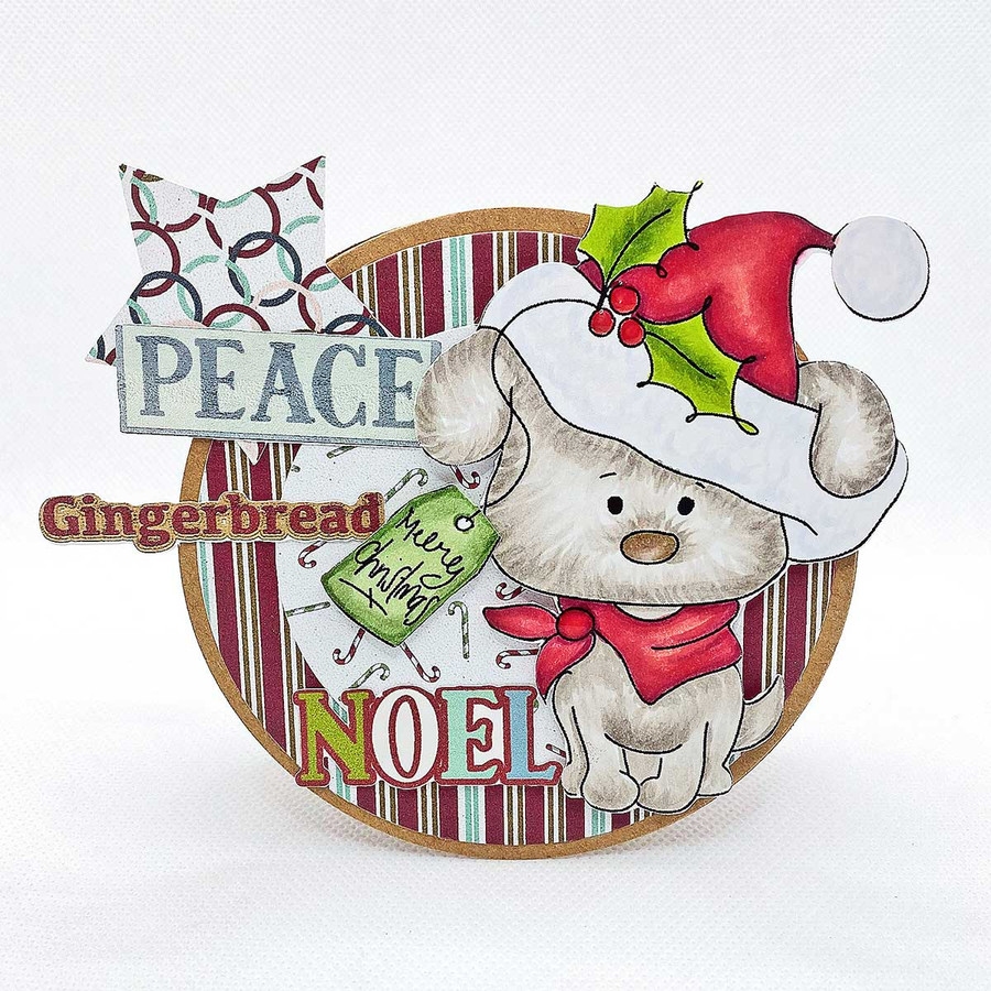 Lucky Present - Coloured - Too Cute digital papercrafting download