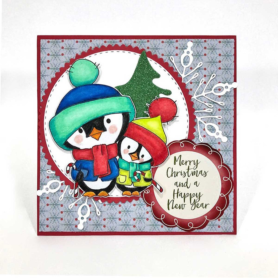 Penguin Candy Canes -  Too Cute digital papercrafting download