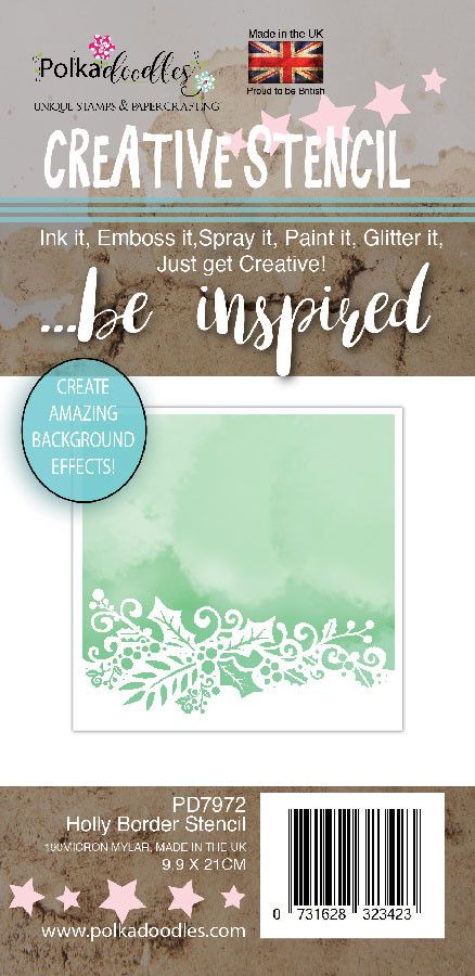 Holly Border Stencil (PD7972)