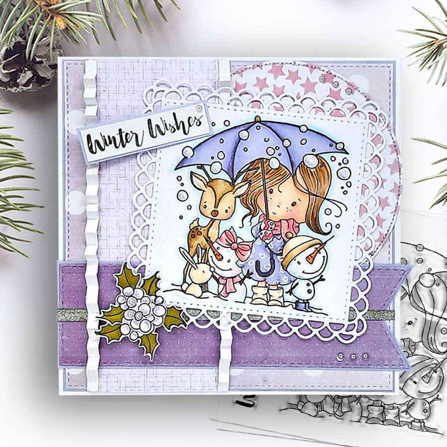 Winnie Winter Wishes - CLEAR POLYMER STAMP