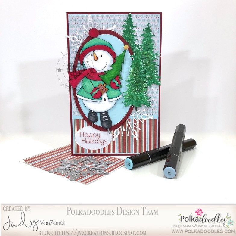 Frosty the Snowman Tree time - Too Cute digital papercrafting download