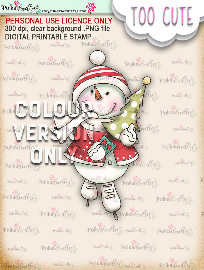 Frosty the Snowman Tree time PRECOLOURED - Too Cute digital papercrafting download