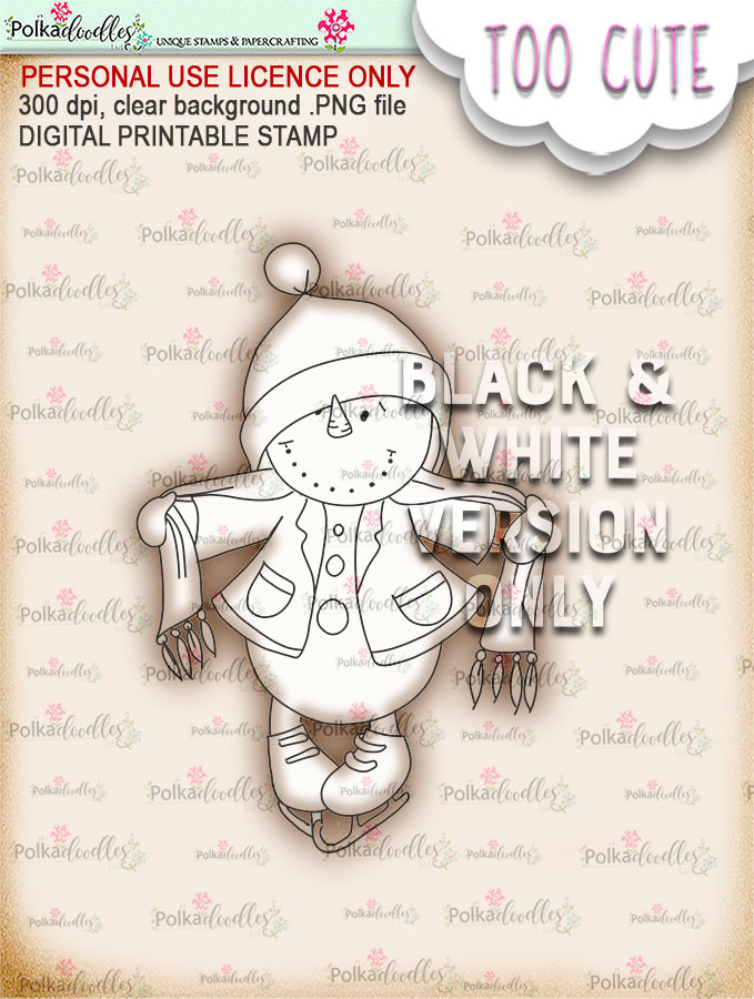 Frosty Wrap Up Warm - Too Cute digital papercrafting download