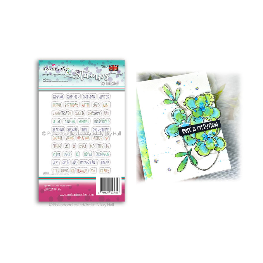 Super Sentiments - clear Polymer stamp set