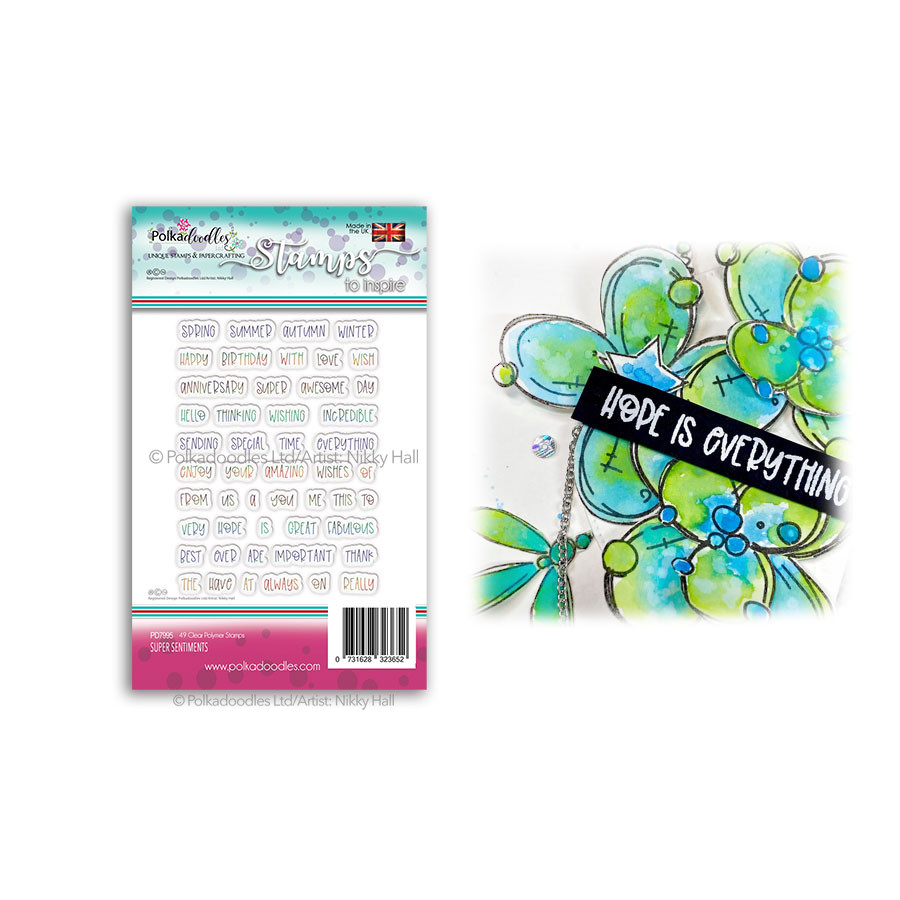 Super Sentiments - clear Polymer stamp set