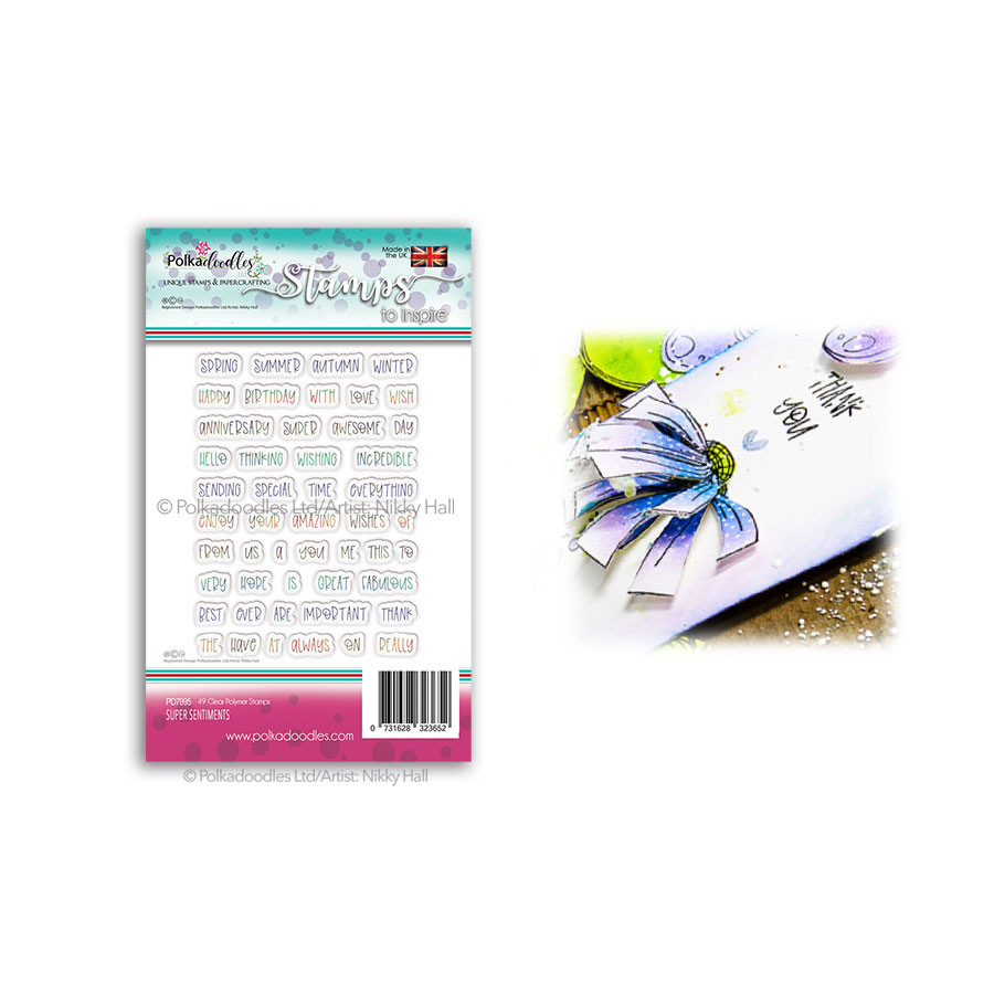 Super Sentiments - clear Polymer stamp set