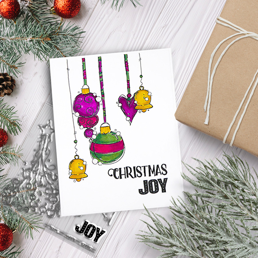 Deck the Halls Christmas stamp collection - 7 Clear Polymer stamp set