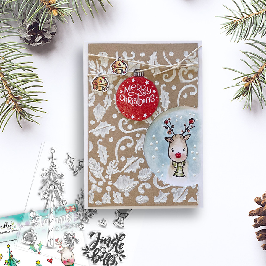Jingle Bells Christmas stamp collection - 9 Clear Polymer stamp set