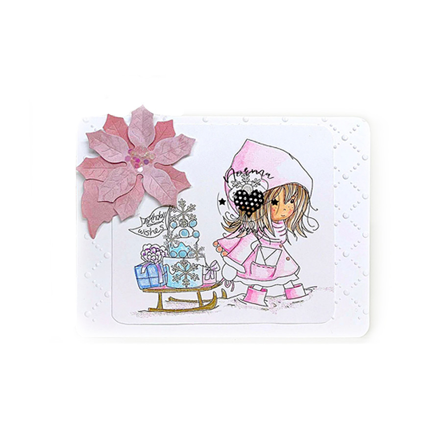 Party time - Winnie winter celebration digital papercrafting download