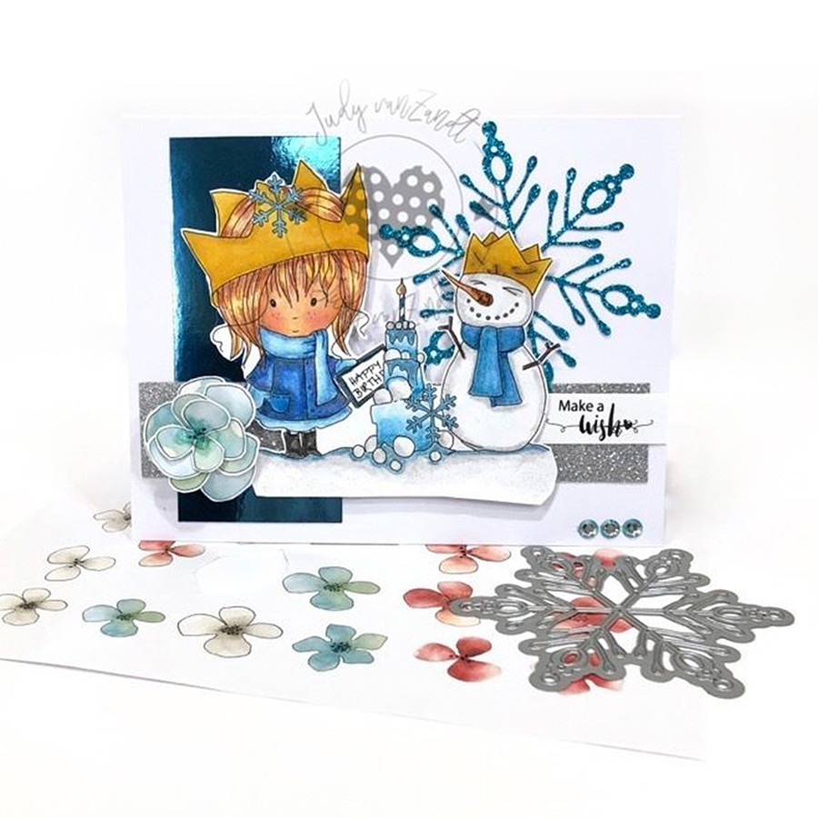 Frozen birthday- Winnie winter celebration digital papercrafting download