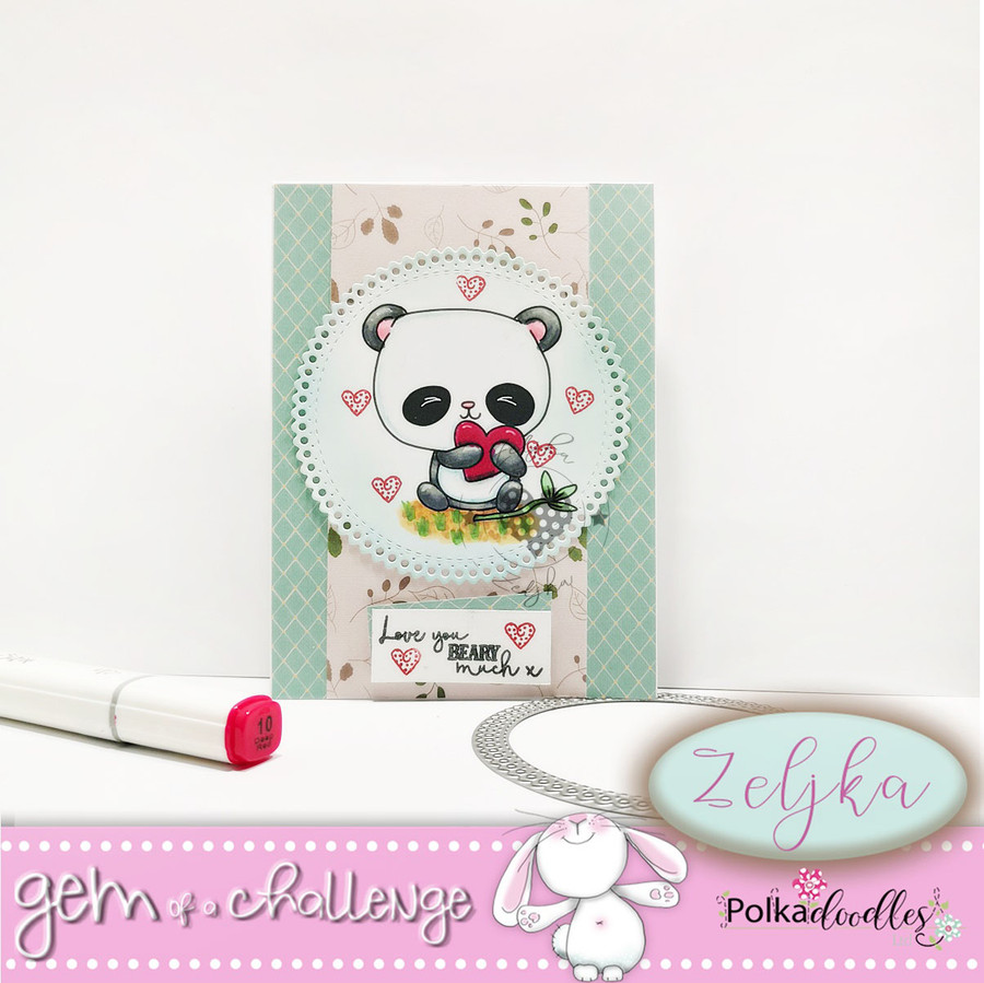 Too Cute Panda digital papercrafting download