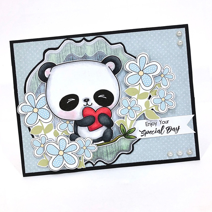 Too Cute Panda digital papercrafting download