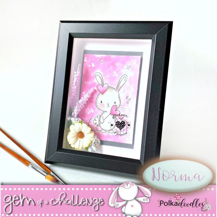 Too Cute Bunny love digital papercrafting download