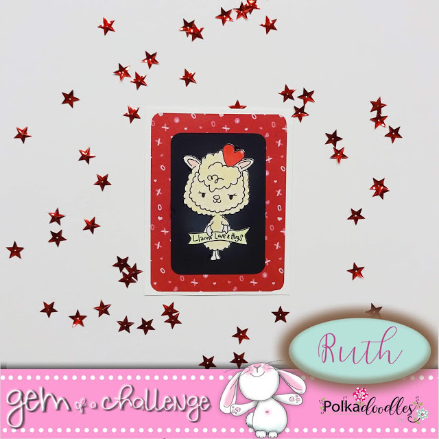 Too Cute Llama Love digital papercrafting download