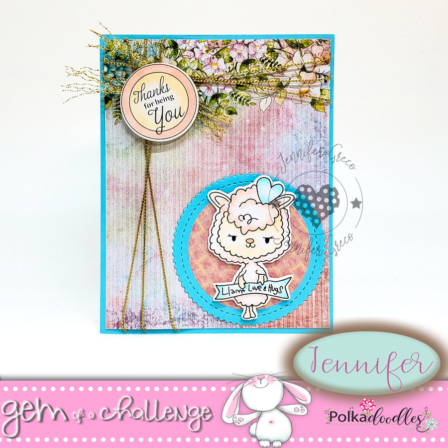 Too Cute Llama Love "precoloured" digital papercrafting download