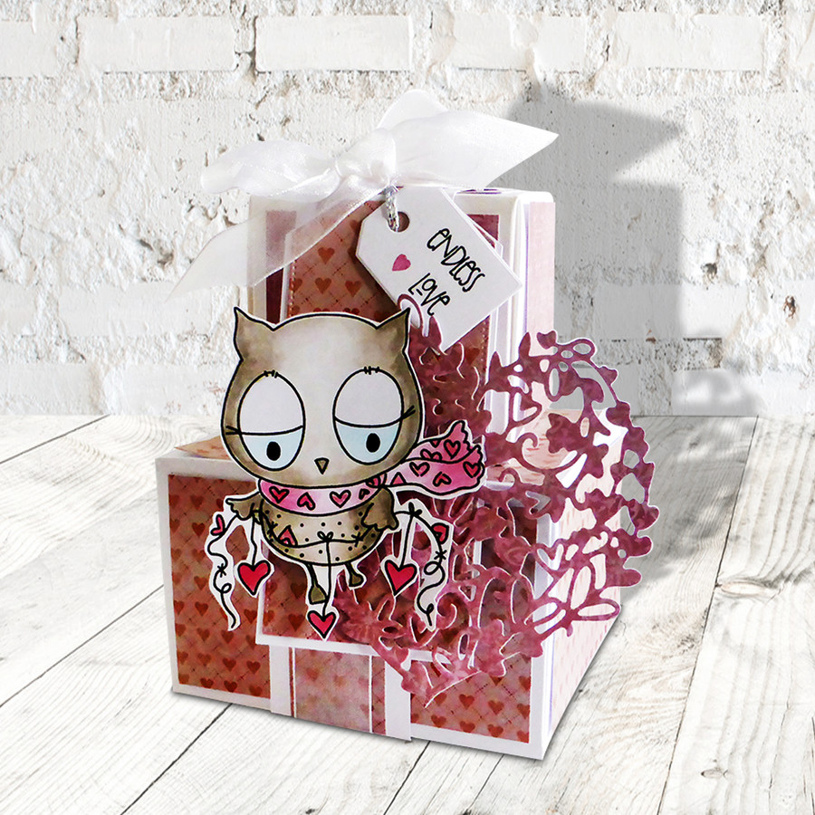 Too Cute Owl Love digital papercrafting download