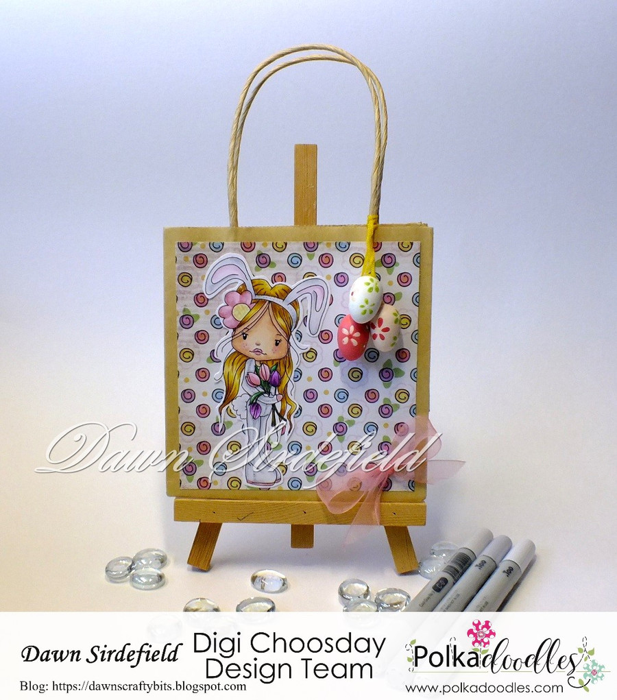 Holly Easter bunny - digital papercrafting download