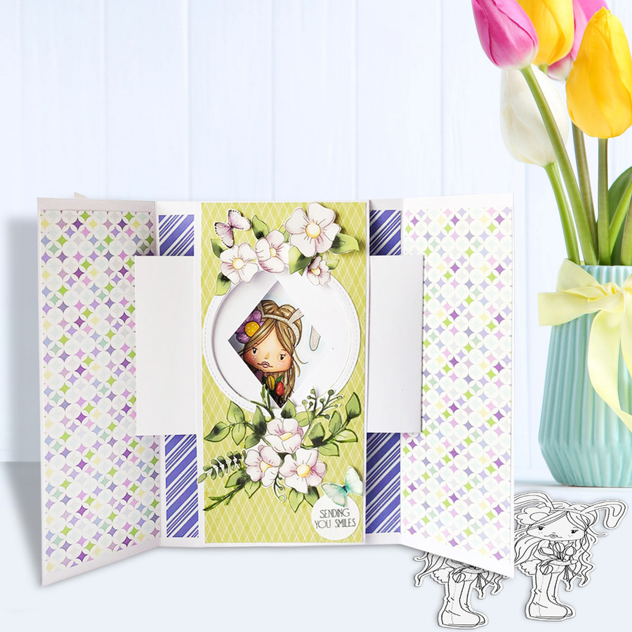 Holly Easter bunny - digital papercrafting download