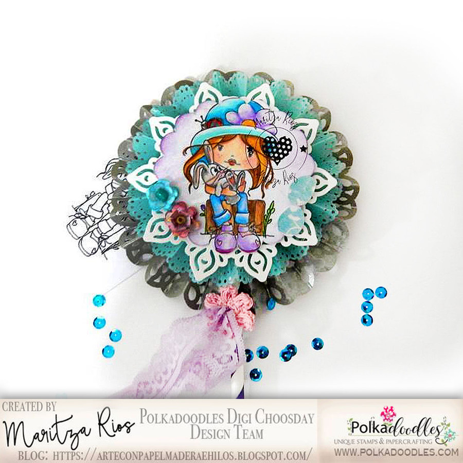 Holly Spring Bunny/Easter - digital papercrafting download