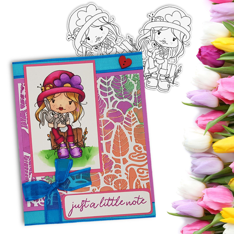 Holly Spring Bunny/Easter - digital papercrafting download