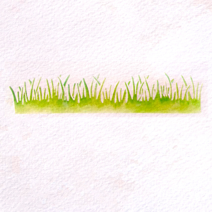 Grass Lawn Border Craft Stencil