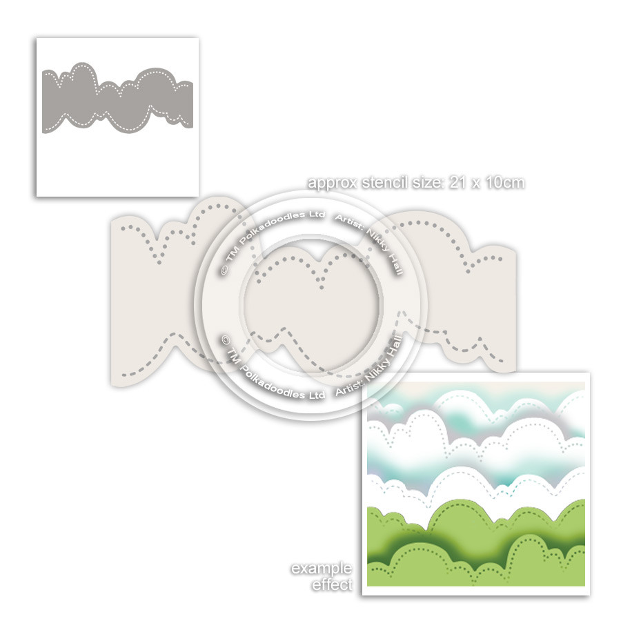 Cloud landscape craft stencil