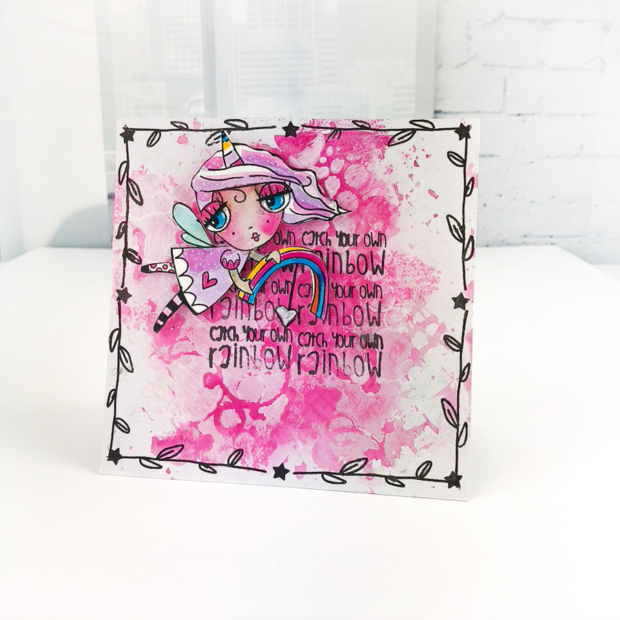 Weirdre Catch your own Rainbow -  Clear Polymer stamp set