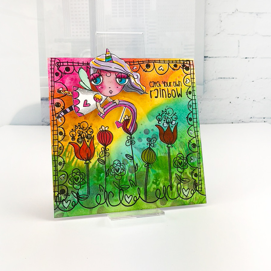 Weirdre Catch your own Rainbow -  Clear Polymer stamp set