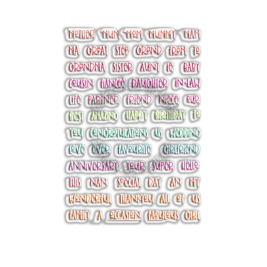 All About Her Sentiments - Clear Polymer stamp set