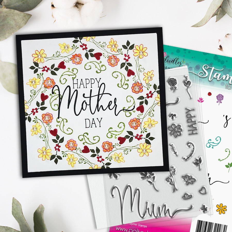 Mother's Day sentiment photopolymer stamp set