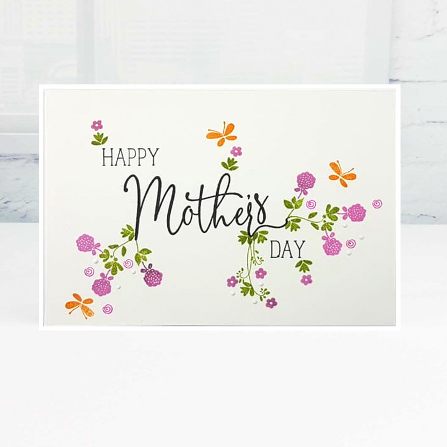 Mother's Day sentiment photopolymer stamp set