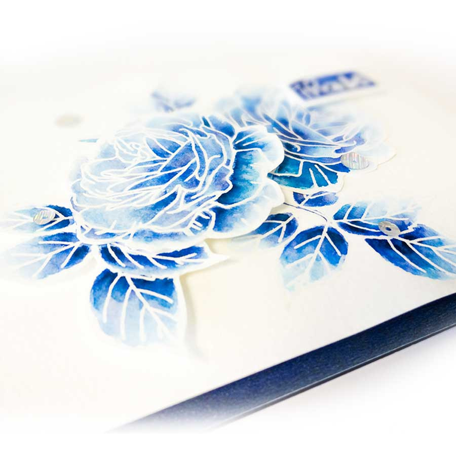 Honey Rose Transitions Layering Stamps -  Clear Polymer stamp set