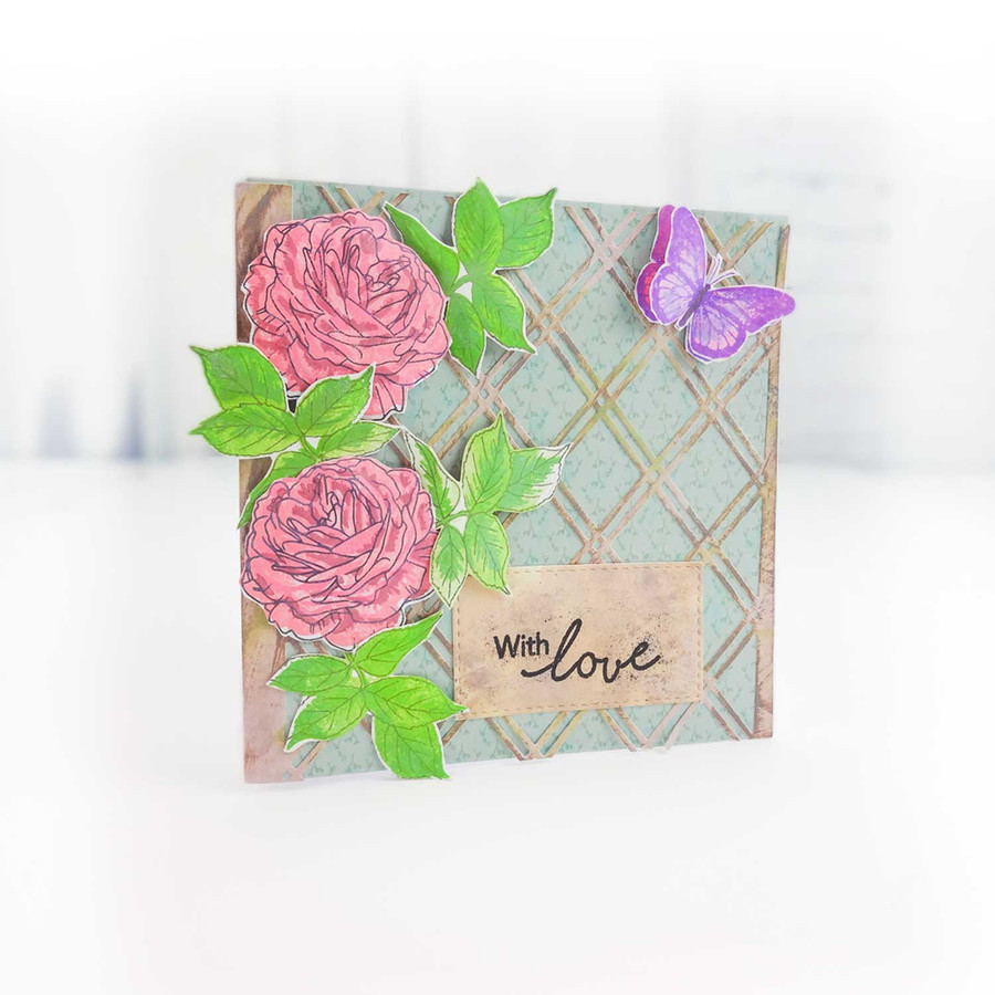 Honey Rose Transitions Layering Stamps -  Clear Polymer stamp set