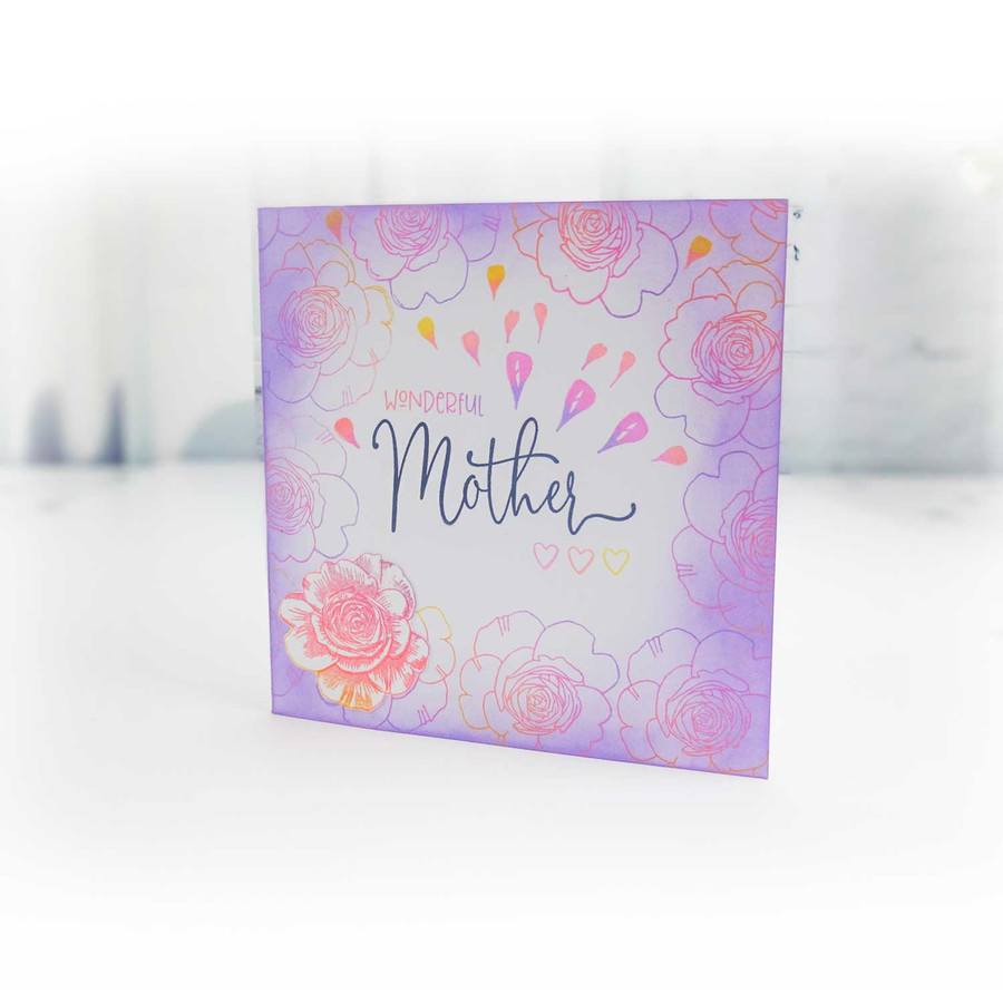 Spring Rose Transitions Layering Stamps 7 x 5"/A5 Large -  Clear Polymer stamp set